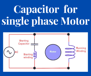 why capacitor is required for single phase motor