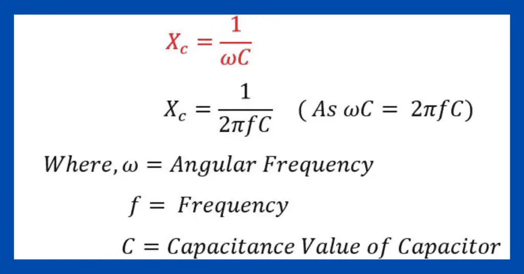 Capacitive Reactance Calculator