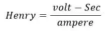 unit of inductance- henry