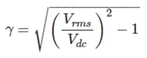 ripple factor formula of rectifier