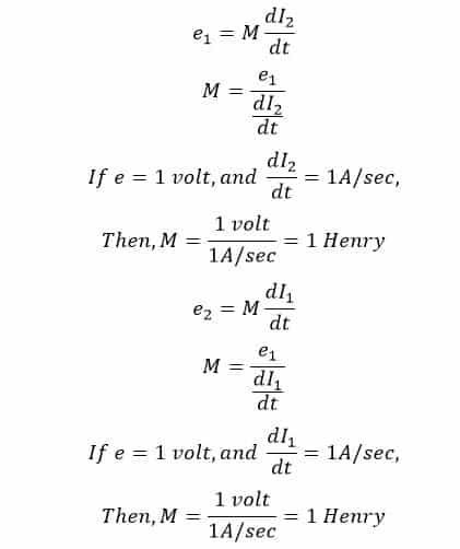 inductance unit of mutually coupled coils 