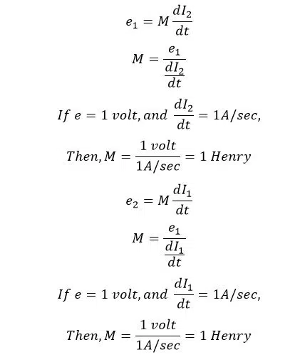 inductance unit of mutually coupled coils 
