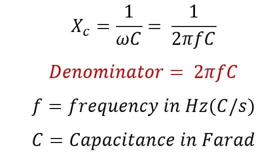 Capacitive Reactance Calculator