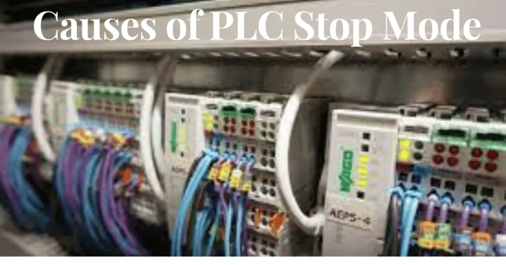 causes of plc stop mode