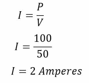 solved problem on Calculation of Amps with Watts and Volts