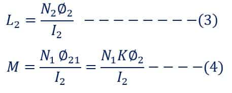 formula of self and mutual inductance 