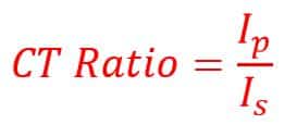 CT ratio formula