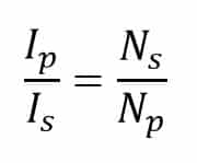 CT ratio formula - Number of turns as inputs