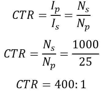 solved problem on CT Ratio calculation