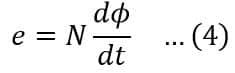 faraday law equation in differential form