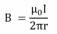 formula for Magnetic Field created by a Current-Carrying Conductor