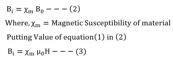 formula of  Magnetization (Bi) in the material
