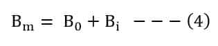 Magnetization inside the material 