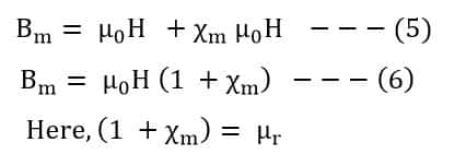 Relation between Relative Permeability and Magnetic Susceptibility