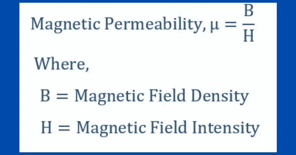 Magnetic Permeability -Definition, Formula, Units, Types 