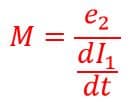 formula of mutual inductance