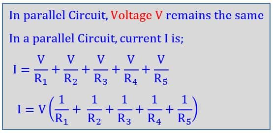 voltage and current in parallel circuit
