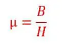 magnetic permeability