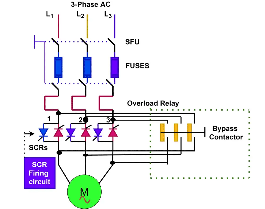 soft starter circuit diagram