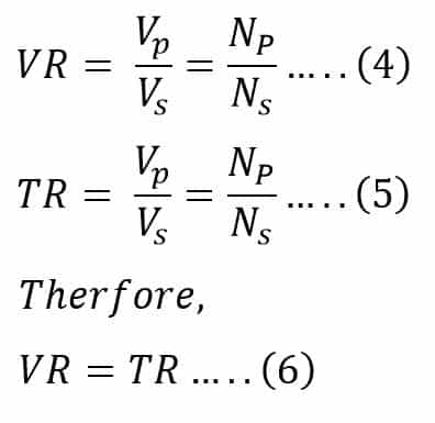 Transformer Voltage Ratio Calculation