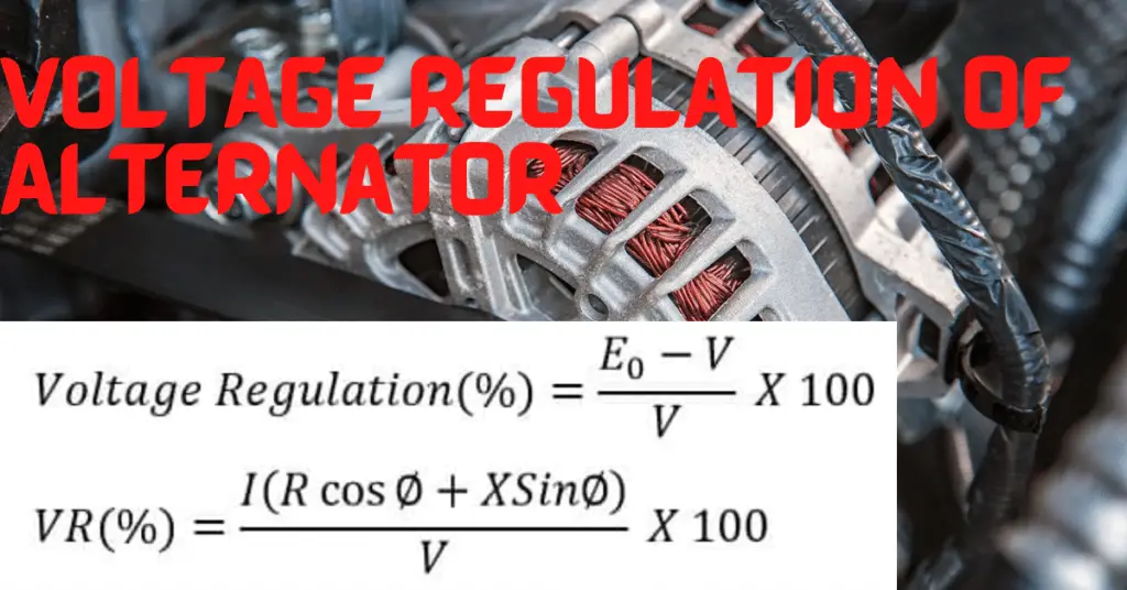 voltage regulation of alternator explained