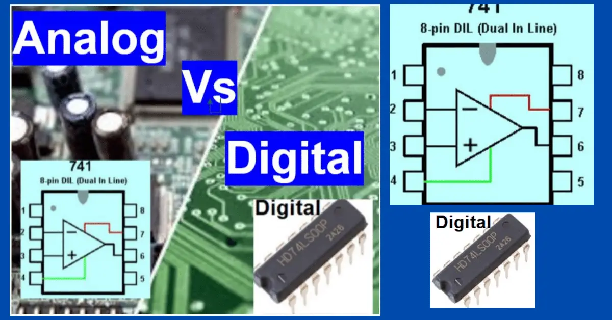 Difference between Analog Circuit & Digital Circuit Circuit Diagram