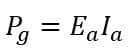  power generated by the shunt DC generator