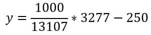 equation of PLC Analog Input Scaling