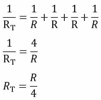 formula for resistance in parallel