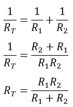 formula for two resistance in parallel