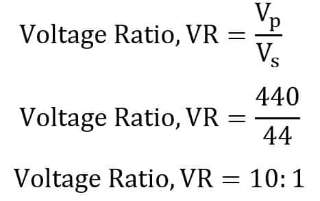 solved problem-1  on transformer voltage ratio calculation