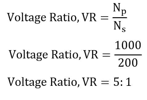 solved problem-2  on transformer voltage ratio