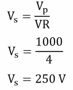 solved problem-3  on transformer voltage ratio