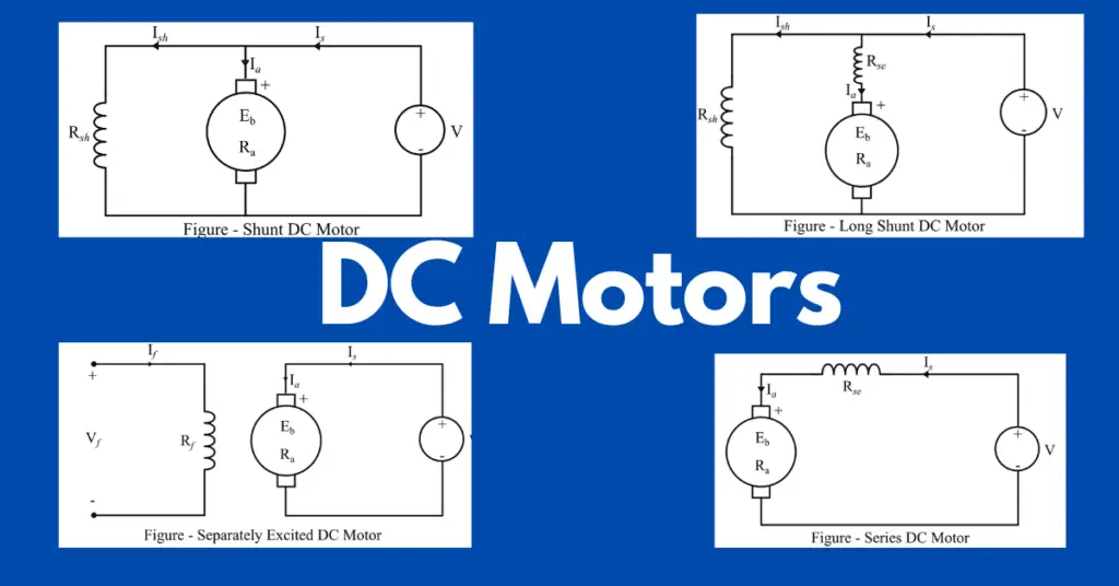 Types of DC Motors – Series, Shunt and Compound Wound explained