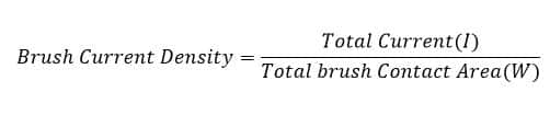 brush current density formula