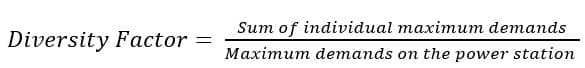 formula of diversity factor