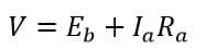 supply voltage of  separately excited motor