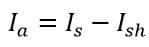 Armature current of the short shunt DC motor