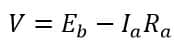 voltage equation of dc shunt motor