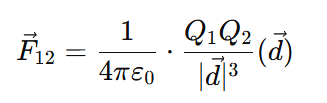 generalized form of columbs law in vector form