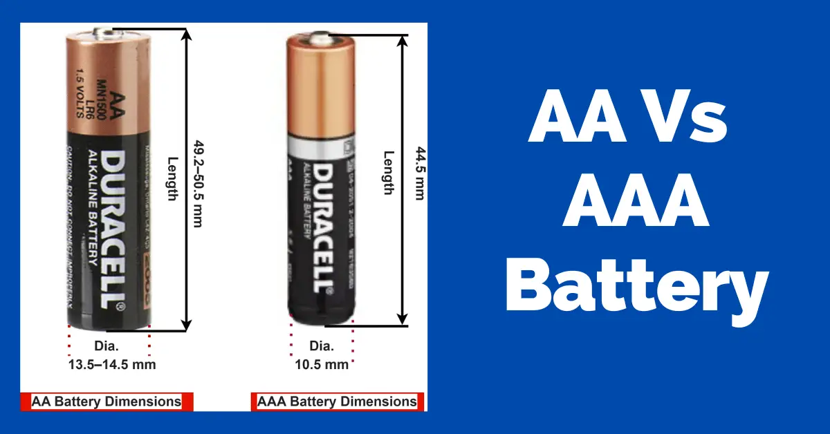 Difference between an AA & AAA Battery