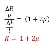 Gauge factor formula