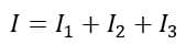 formula of total current in the parallel circuit