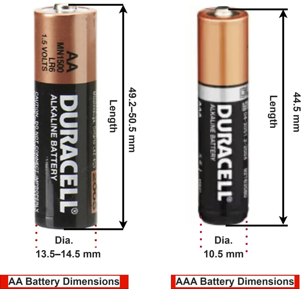 Difference between AA & AAA Battery