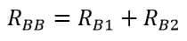 formula of  inter-base resistance of UJT