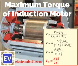 Maximum Torque Condition of Induction Motor & Expression