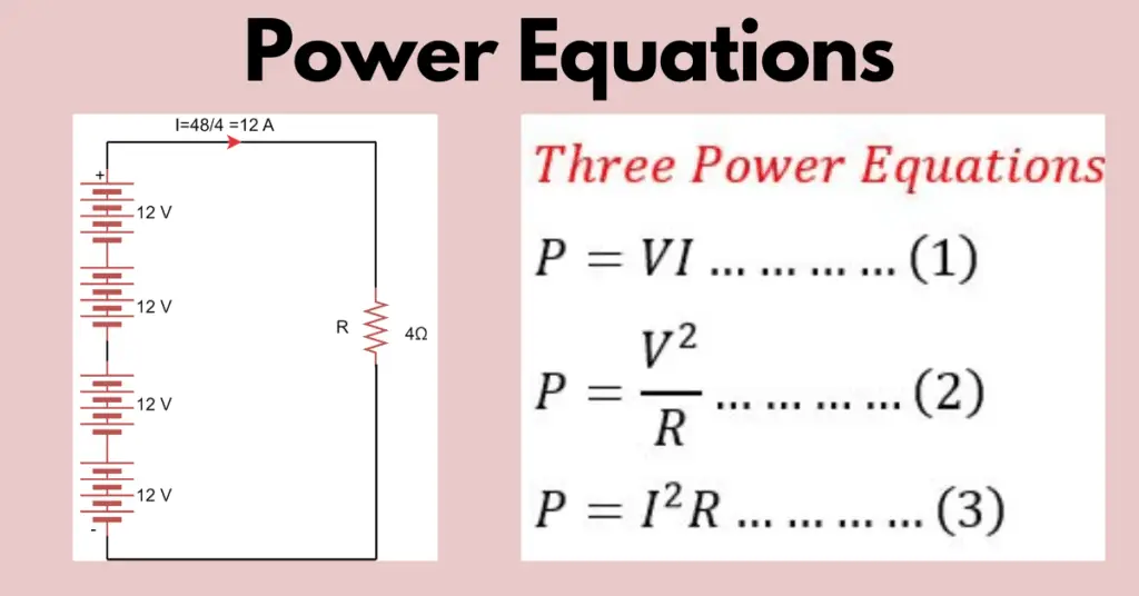 Calculating Electric Power-power equations