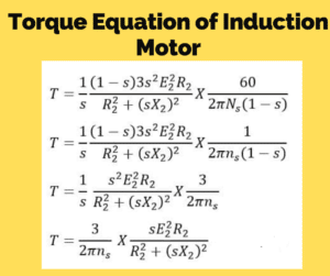 torque equation of three phase induction motor