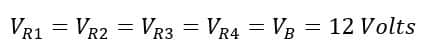 equal voltage in the parallel circuit