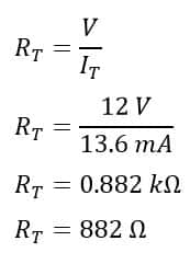 formula for total resistance 